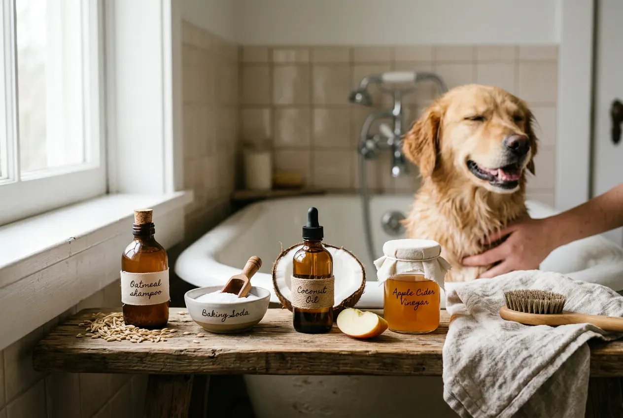 Die 4 besten Hausmittel zum Hund waschen