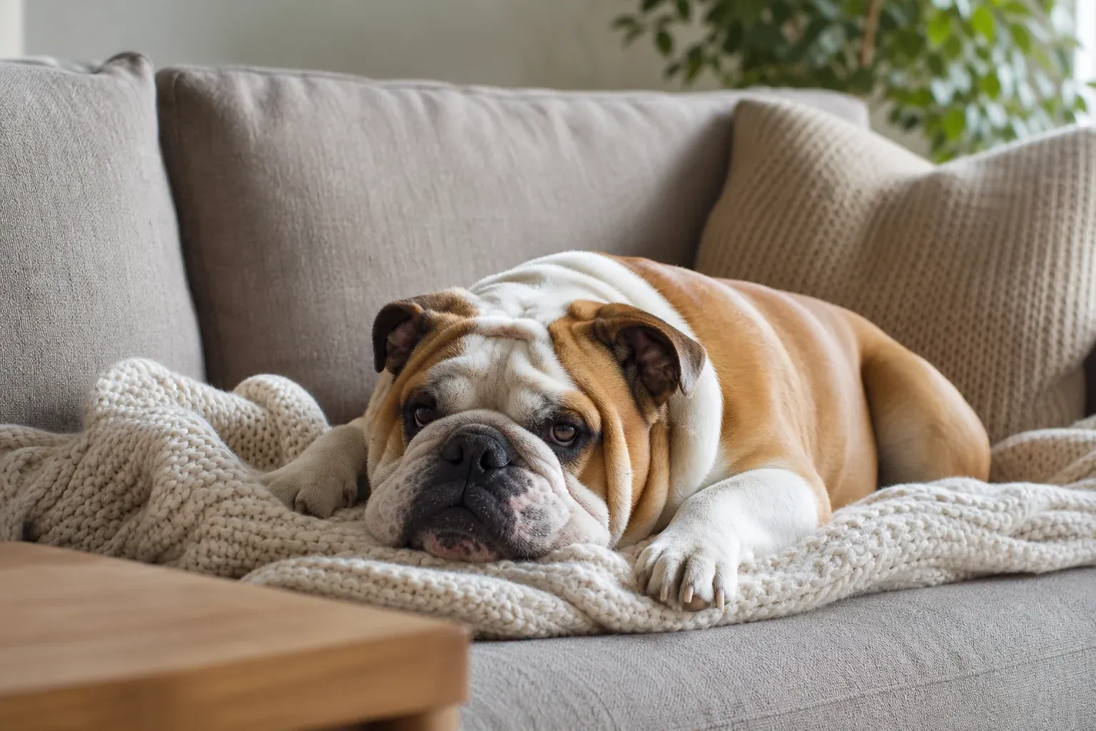 9. Englische Bulldogge, der entspannte Couch-Partner