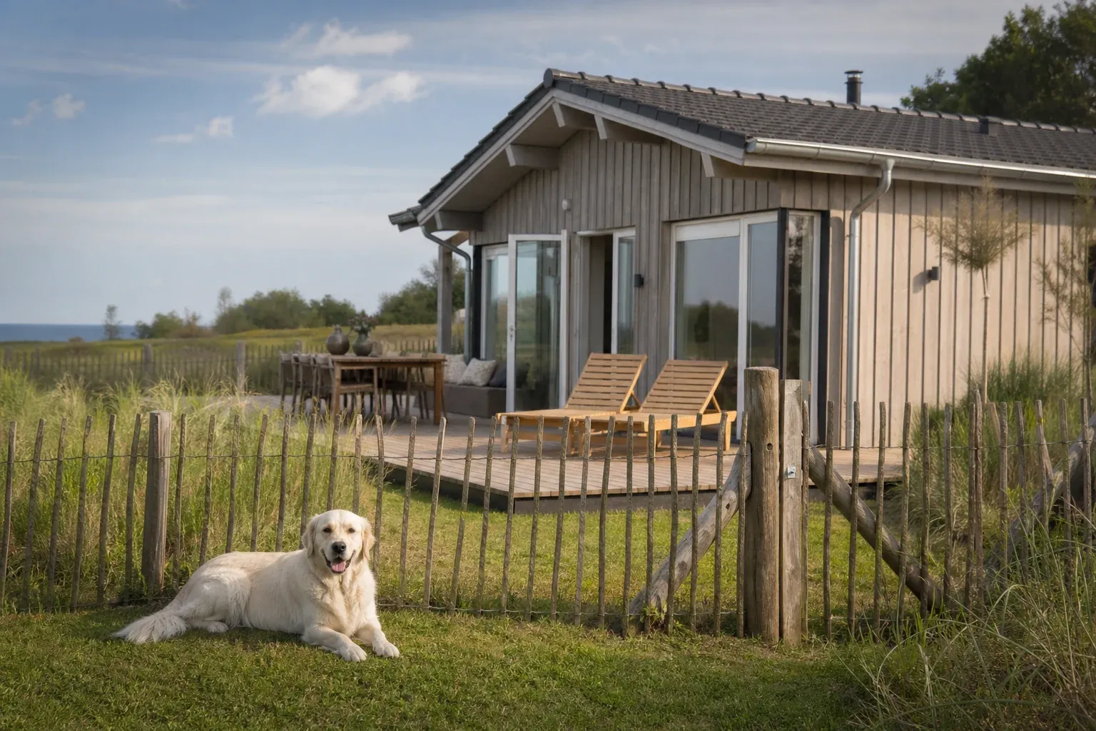 Ferienhaus mit Hund und eingezäuntem Grundstück an der Ostsee